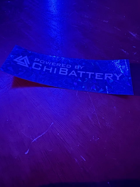 Powered by chi battery sticker
