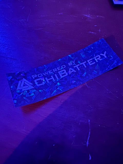 Powered by chi battery sticker